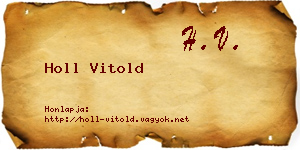 Holl Vitold névjegykártya